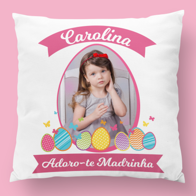 almofada personalizada adoro-te madrinha menina almofada personalizada adoro-te madrinha menina