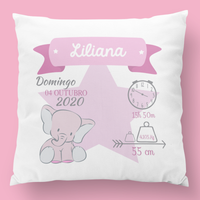 almofada de nascimento estrela rosa almofada de nascimento estrela rosa