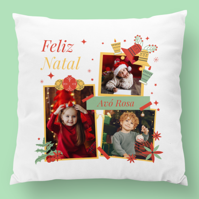 almofada feliz natal 3 fotos almofada feliz natal 3 fotos