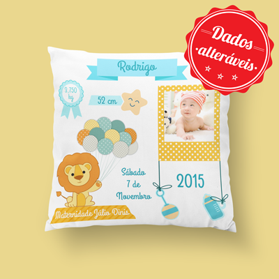almofada personalizada leão com foto almofada personalizada leão com foto