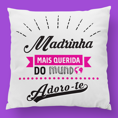almofada personalizada madrinha mais querida do mundo almofada personalizada madrinha mais querida do mundo