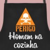 avental perigo homem na cozinha