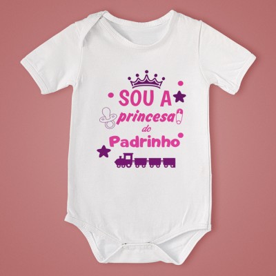 Body sou a princesa do padrinho Body sou a princesa do padrinho