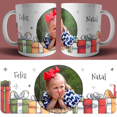 caneca feliz natal com foto caneca feliz natal com foto