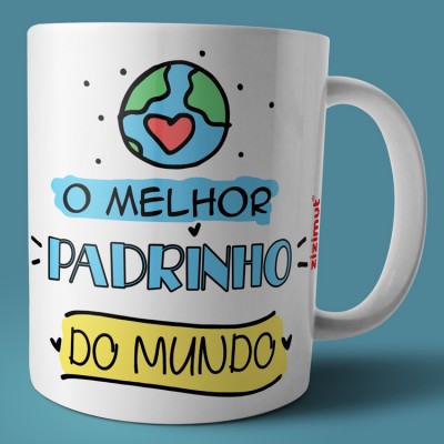 caneca o melhor padrinho do mundo colorido caneca o melhor padrinho do mundo colorido