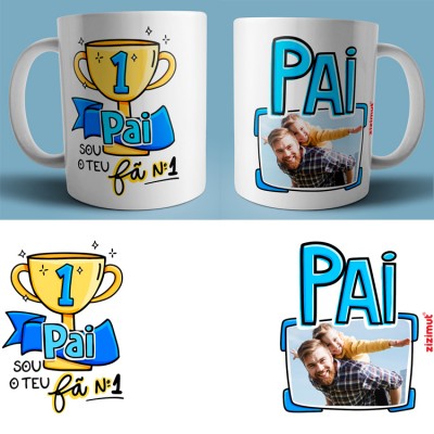 caneca pai sou o teu fã numero 1 com foto caneca pai sou o teu fã numero 1 com foto