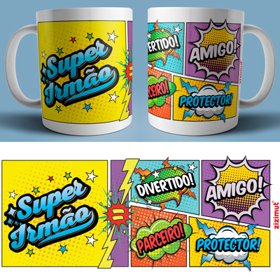 caneca super irmão caneca super irmão