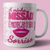 caneca dentista rosa