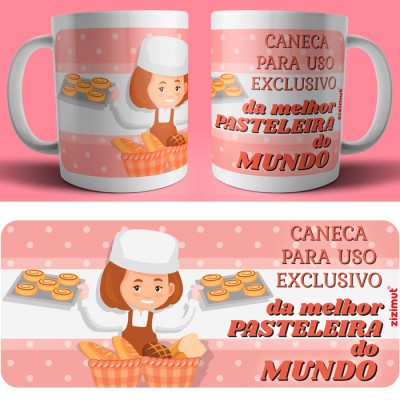 caneca pasteleira caneca pasteleira