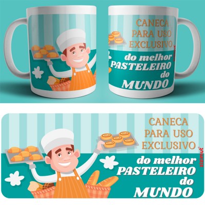 caneca pasteleiro caneca pasteleiro