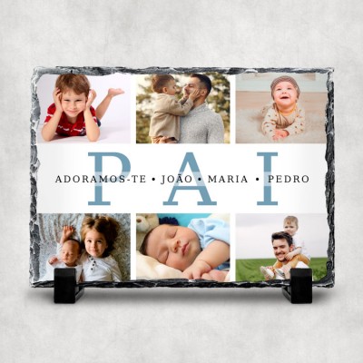 pedra xisto ardósia rectangular adoramos-te pai nomes pedra xisto ardósia rectangular adoramos-te pai nomes
