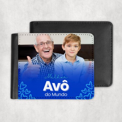 carteira de homem melhor avô do mundo transparencia azul carteira de homem melhor avô do mundo transparencia azul